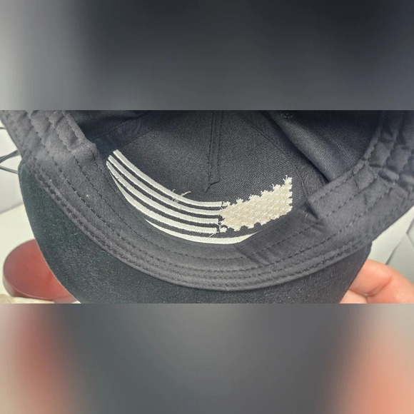 KnuckleHeads Little Threads USA BW Flag Snap Back Trucker Hat Toddler Size Small - Picture 12 of 16